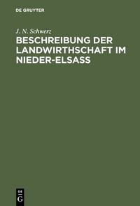 Produktbild: Beschreibung der Landwirthschaft im Nieder-Elsa&szlig;