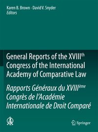 Produktbild: General Reports of the XVIIIth Congress of the International Academy of Comparat