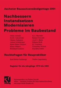 Produktbild: Aachener Bausachverst&auml;ndigentage 2001