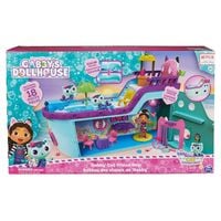 Produktbild: Gabby s Dollhouse, Gabbys Kreuzfahrtschiff, Kreuzfahrtschiff-Spielzeug mit 2 Spielzeugfiguren, Überraschungsspielzeugen und Zubehörteilen