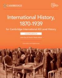 Produktbild: Cambridge International as Level History International History 1870-1939 Coursebook with Digital Access (2 Years)