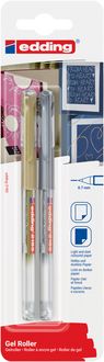 Produktbild: edding 2185 Gelroller METAL, 0,7mm, 2er Set gold/silber