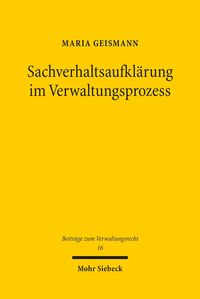 Produktbild: Sachverhaltsaufkl&auml;rung im Verwaltungsprozess