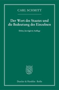 Produktbild: Der Wert des Staates und die Bedeutung des Einzelnen.
