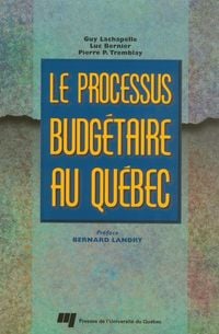 Produktbild: Le processus budgetaire au Quebec