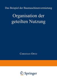 Produktbild: Organisation der geteilten Nutzung