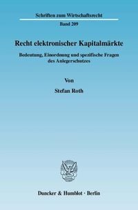 Produktbild: Recht elektronischer Kapitalm&auml;rkte.