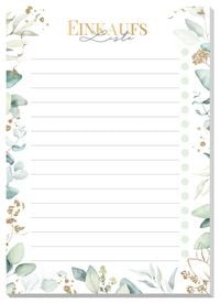 Produktbild: paper&you Block A6 Einkaufsliste [Blattgold] EM