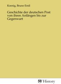 Produktbild: Geschichte der deutschen Post von ihren Anf&auml;ngen bis zur Gegenwart