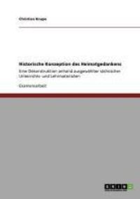Produktbild: Historische Konzeption des Heimatgedankens