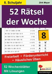 Produktbild: 52 R&auml;tsel der Woche / Klasse 8