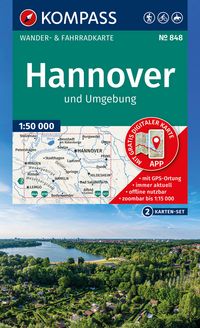Produktbild: KOMPASS Wanderkarten-Set 848 Hannover und Umgebung (2 Karten) 1:50.000