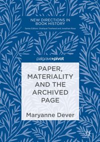 Produktbild: Paper, Materiality and the Archived Page