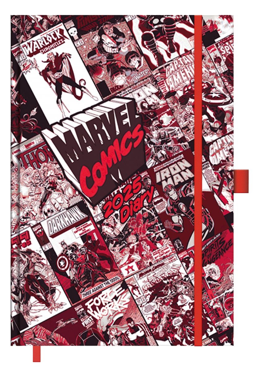 'Pyramid Marvel 2025 A5 Diary, 14,8x21cm, täglicher Planer für