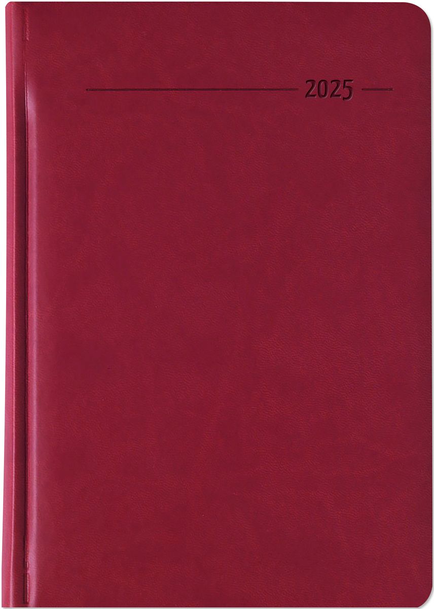 Buchkalender Tucson rot 2025 mit Registerschnitt BüroKalender A5