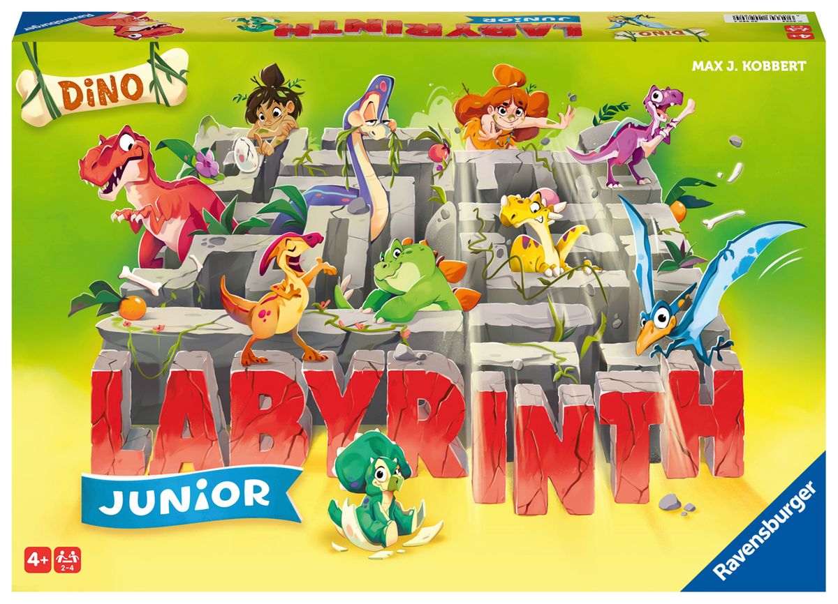 Ravensburger® 20980 Dino Junior Labyrinth Familienklassiker für die Kleinen, Spiel für