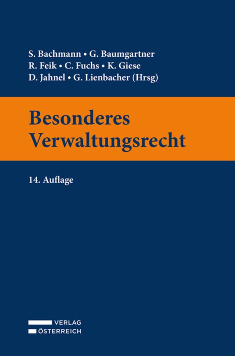 'Besonderes Verwaltungsrecht' Von '' - Buch - '978-3-7046-9043-2'