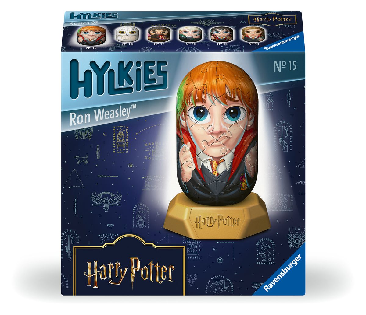 Hylkies Ravensburger – Figura Ron Weasley Da Collezione Harry Potter, Personaggio #15, Mini Puzzle 3D Da 54 Pezzi, Altezza 12,5 Cm