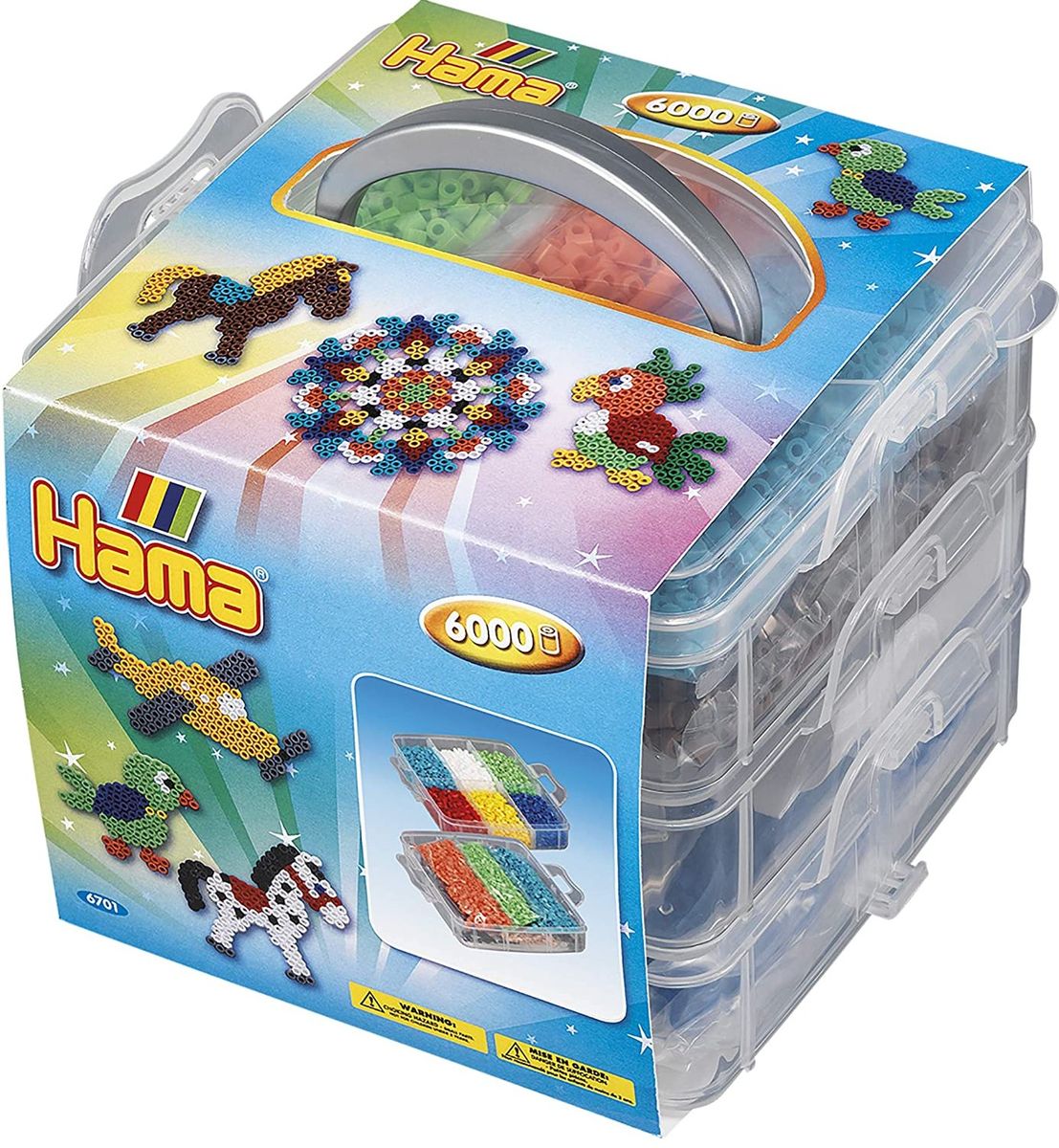 'Hama 6701 - Sortierbox mit ca. 6000 Midi-Bügelperlen, 3 Stiftplatten und  Zubehör' kaufen - Spielwaren