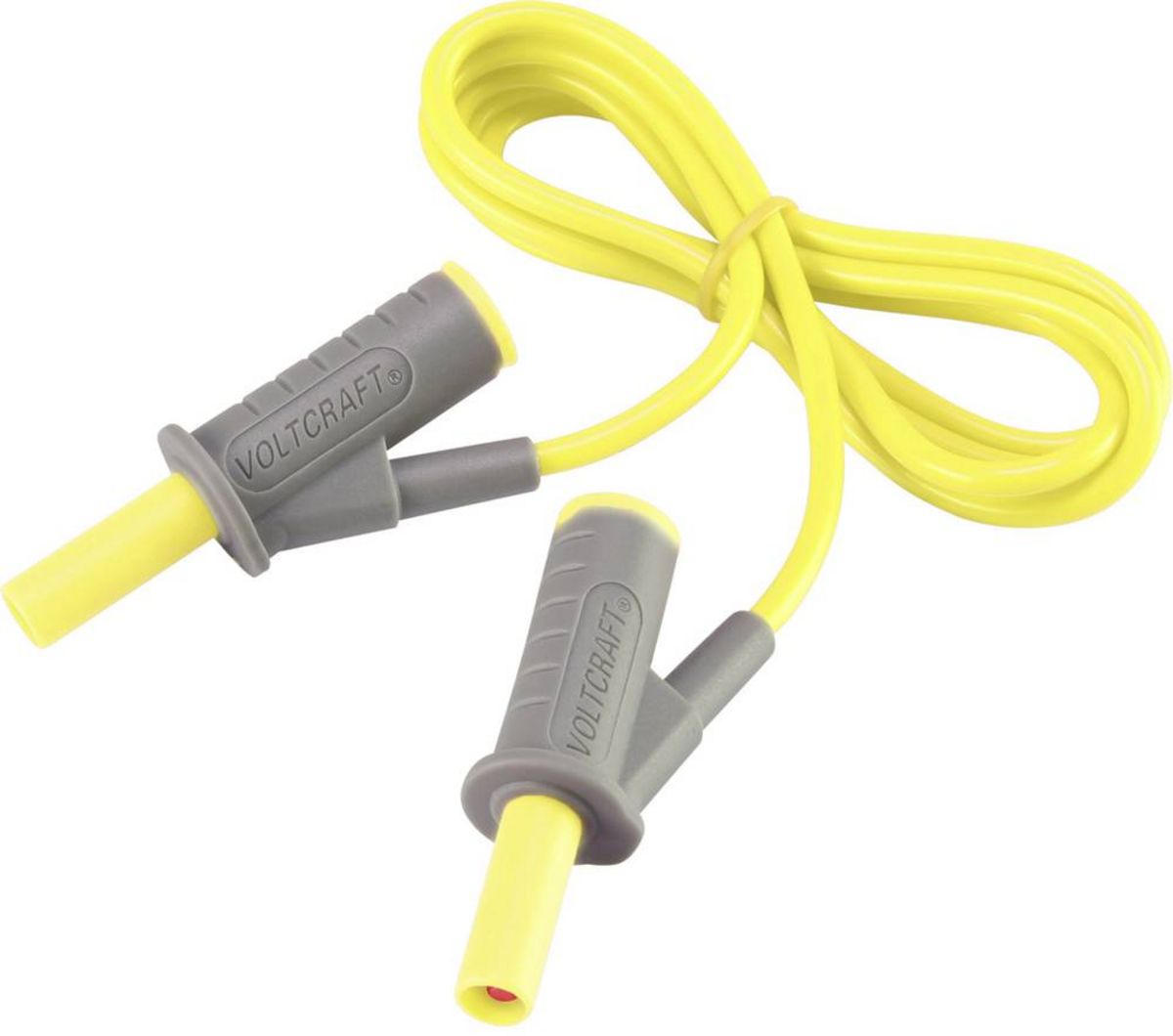 VOLTCRAFT MSL-100 Messleitung – 4mm Stecker, 1m, Rot/schwarz, 30V AC/60V DC, 1A, Mit Krokodilklemmen
