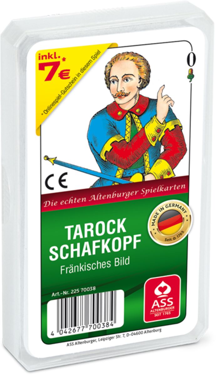 ASS Altenburger Tarock & Schafkopf Karten – 4 Spiele, Original Deutsch, Ab 17 Jahre, Für 3 Spieler, Neuauflage 2024