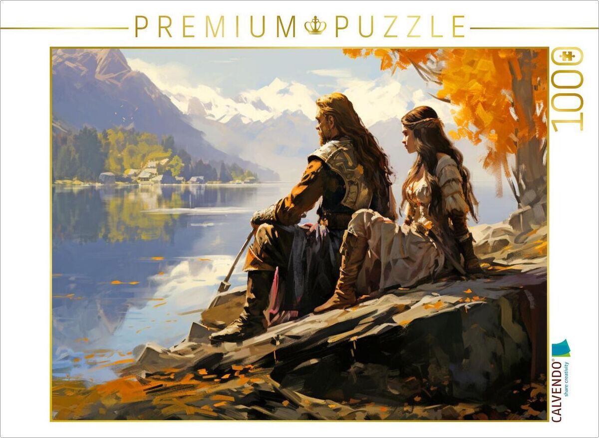 CALVENDO Puzzle 1000 Teile – Fantasie-Motiv In Rot, Schwarz, Grau, 48x64 Cm, Premium-Qualität