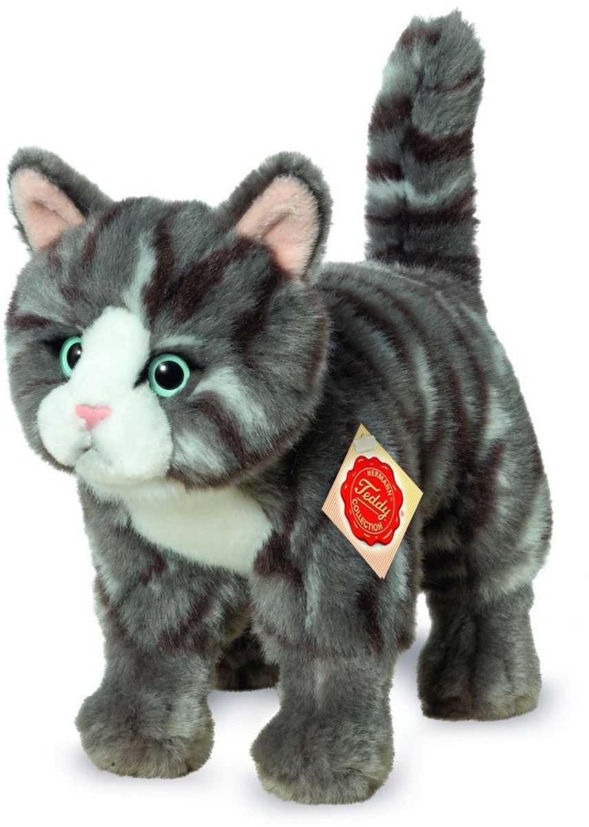 Teddy Hermann Glücks-Katze – Kuschelweiches Plüschtier Aus Recycelter Füllung, 24 Cm