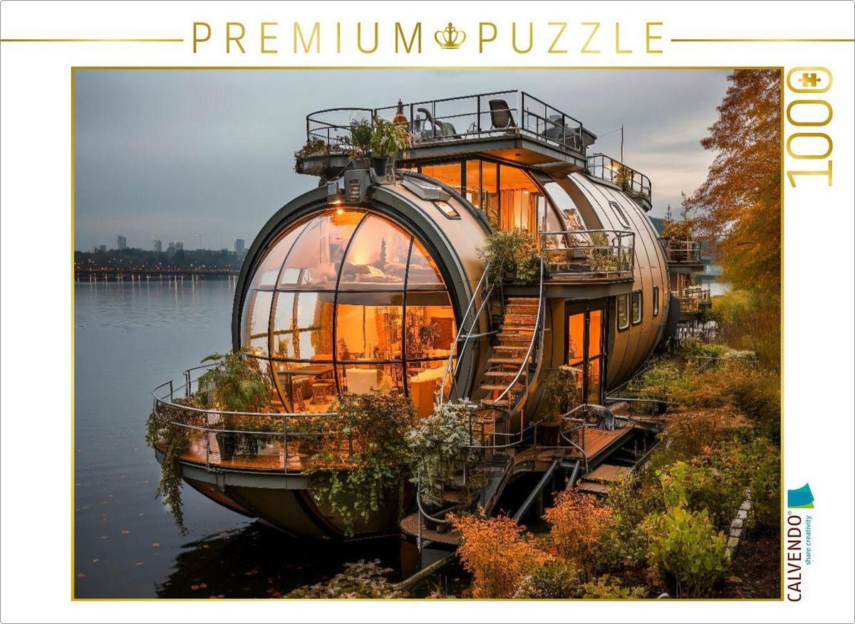 CALVENDO Puzzle „Hummerbuden Und Boote“ – 1000 Teile, Querformat 64x48 Cm