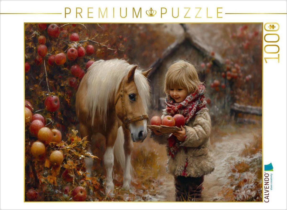 CALVENDO Puzzle „Herbst Mädchen“ – 1000 Teile, 64x48 Cm, Premium-Qualität Aus Europa, Für Erwachsene & Jugendliche