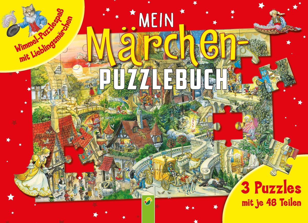 Mein Märchen-Puzzlebuch mit 3 Puzzles mit je 48 Teilen - Buch | Thalia