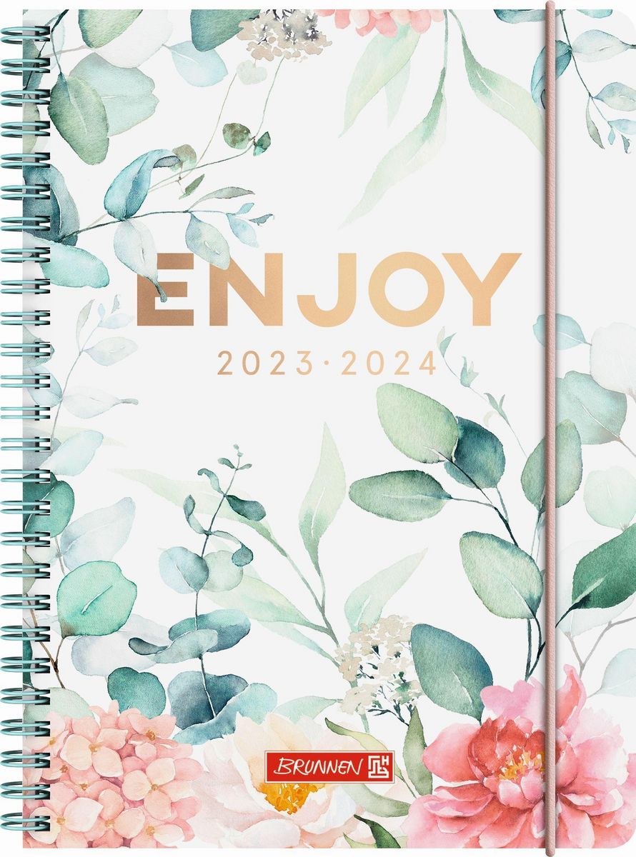 Buchkalender 2023 A5 1 Woche 2 Seiten BRUNNEN 1072155144 Wochenkalender Schülerkalender 2023/2024 "Eucalyptus
