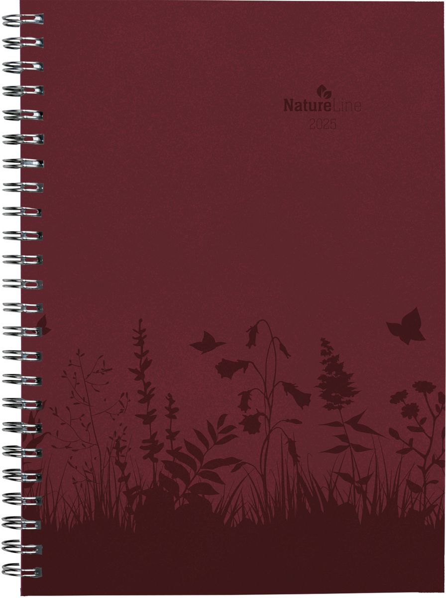 'Wochenplaner Nature Line Flower 2025 TaschenKalender A5 1 Woche 2