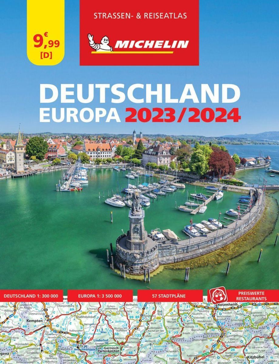 Michelin Strassenatlas Deutschland Europa 2023 2024 Karte 