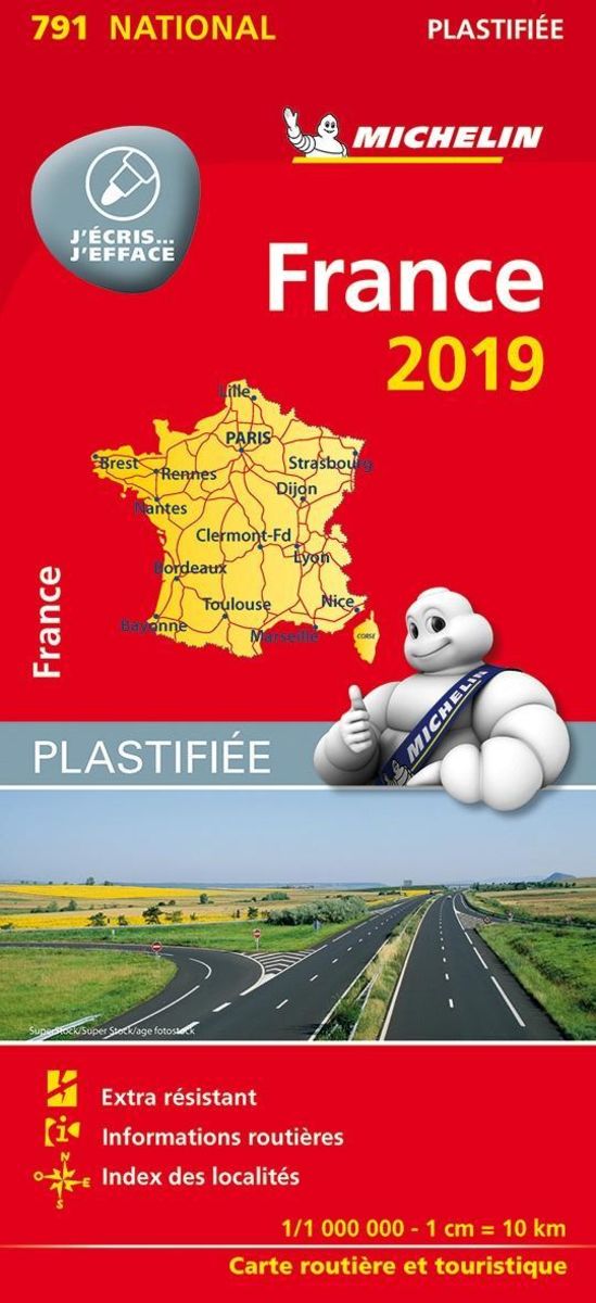 'Michelin Frankreich 2019 (plastifiziert)' von 'Carte nationale 791' - 'Karte' - '978-2-06-723605-9'