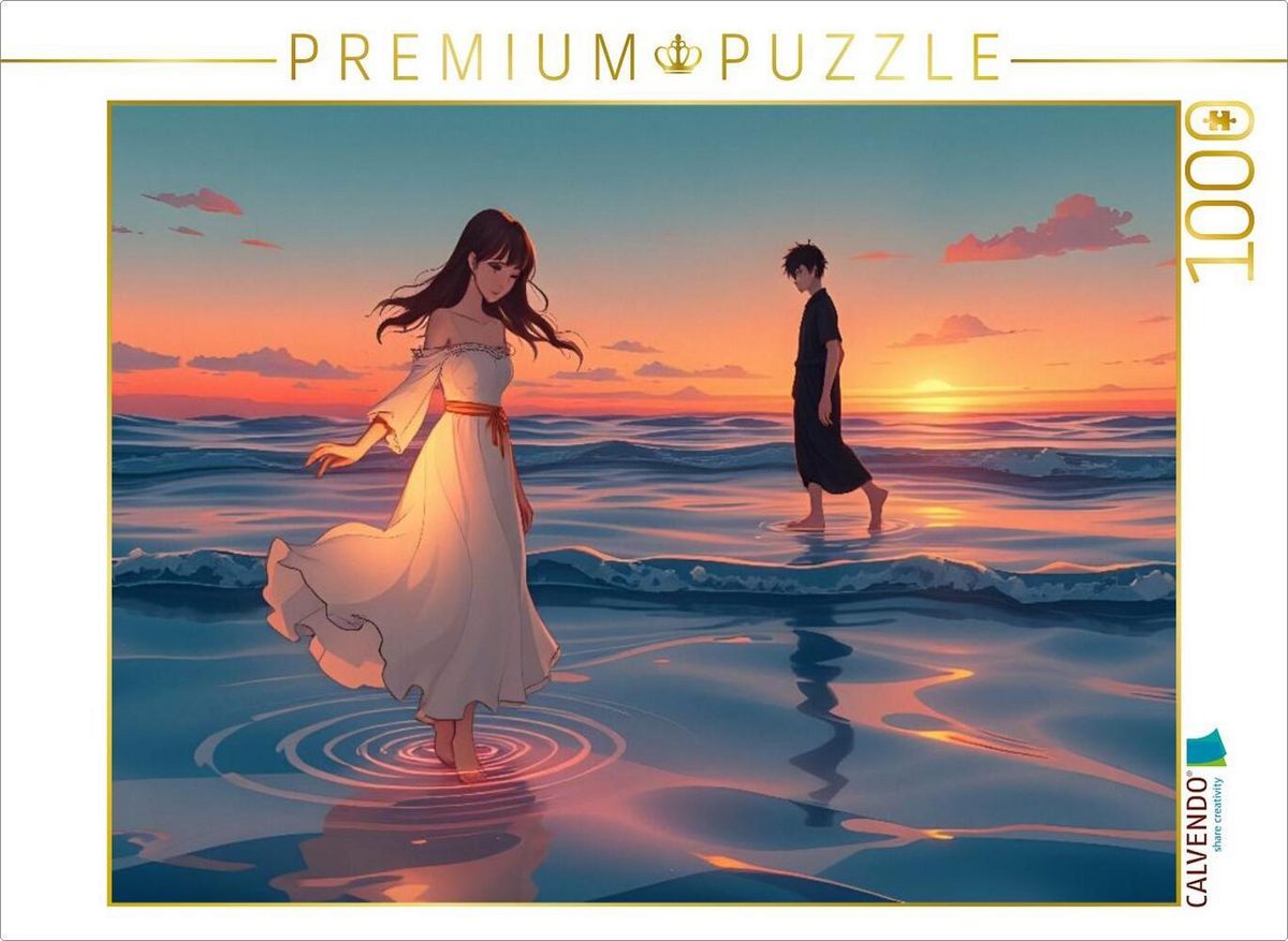CALVENDO Puzzle „Abenddämmerung Am Strand“ – 1000 Teile, 64 X 48 Cm, Premium-Qualität Aus Europa