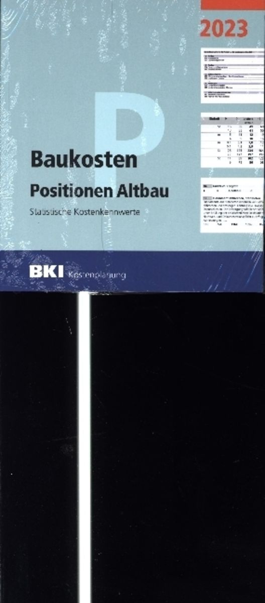 'BKI Baukosten Gebäude + Positionen Altbau 2023' Von '' - Buch - '978-3 ...