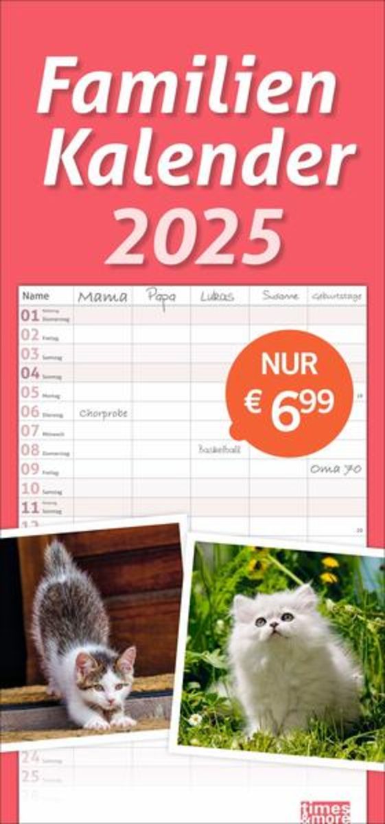 'Times&more Katzen Familienplaner 2025' 'Athesia'