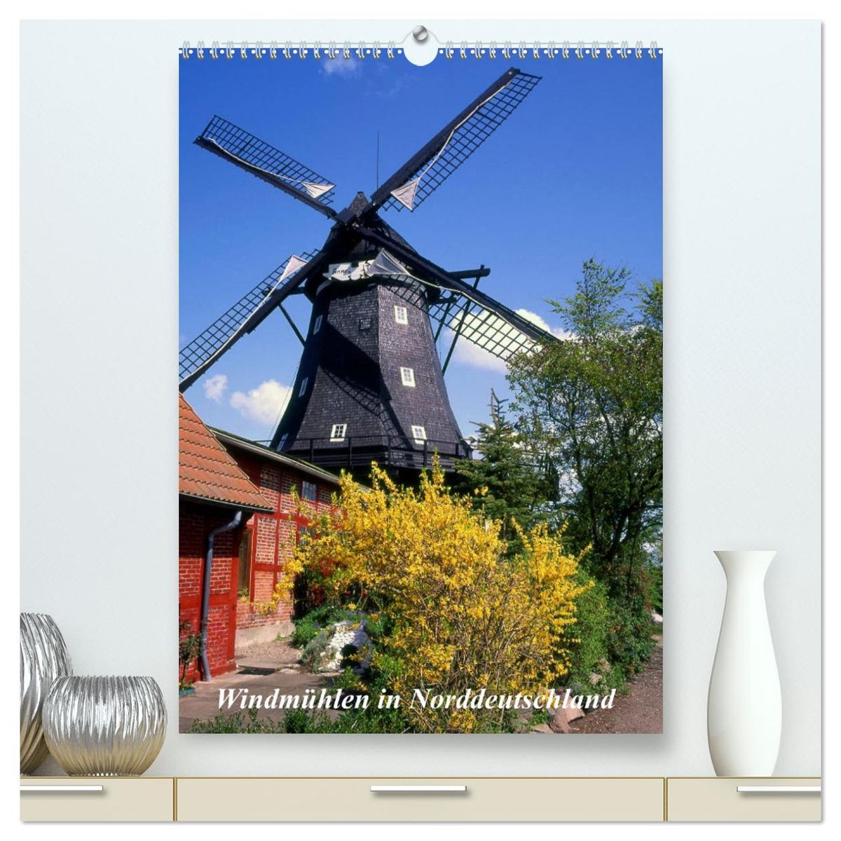 Windmühlen in Ostfriesland (Wandkalender 2024 DIN A2 quer) - Ceny i opinie