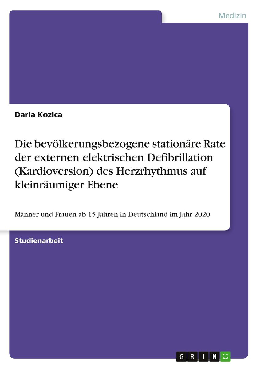 'Die bevölkerungsbezogene stationäre Rate der externen elektrischen