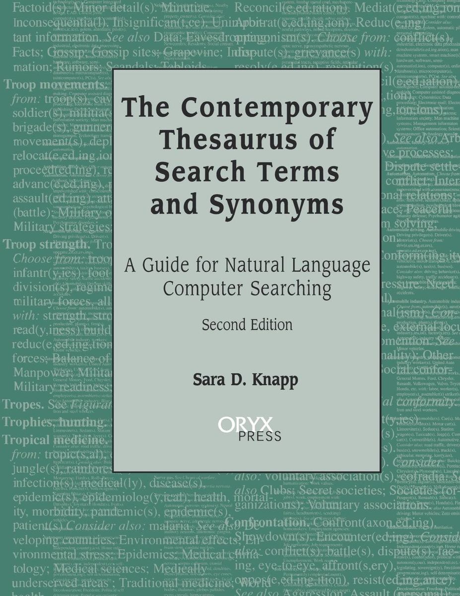 'The Contemporary Thesaurus of Search Terms and Synonyms' von '' 'Taschenbuch' '978157356
