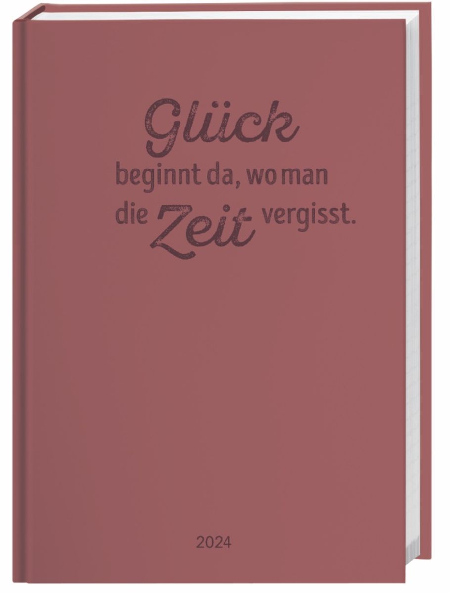 'Kalenderbuch Spruch A5. Roter Taschenkalender 2024 mit motivierenden 