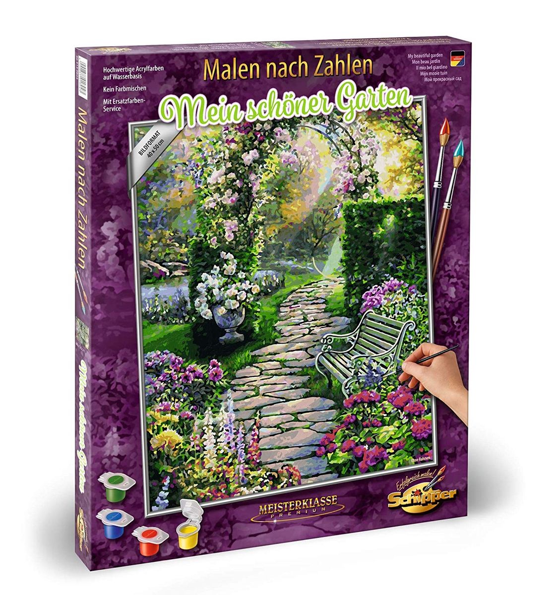 Schipper 609130804 Malen nach Zahlen, Mein schöner Garten, 40 x 50 cm