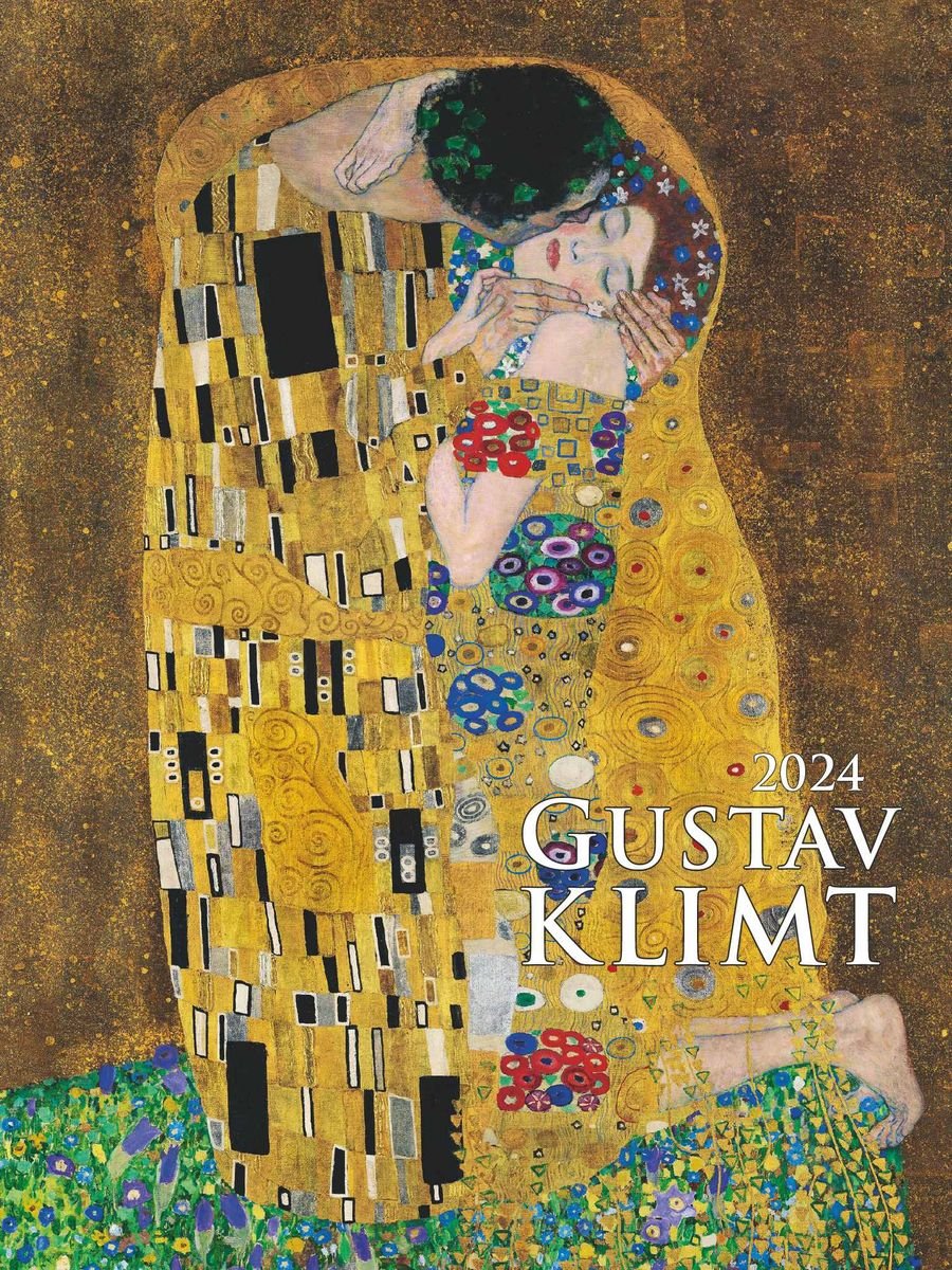 Gustav Klimt 2024 Bild Kalender 42x56 Cm Kunst Kalender   Gustav Klimt 2024 Bild Kalender 42x56 Cm Kunst Kalender Metallicfolienveredelung Wand Kalender Malerei Alpha Edition 