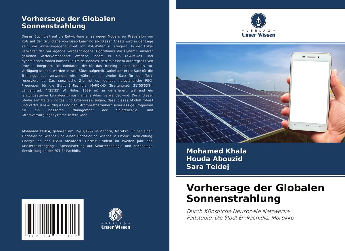 'Vorhersage Der Globalen Sonnenstrahlung' Von 'Mohamed Khala' - Buch ...