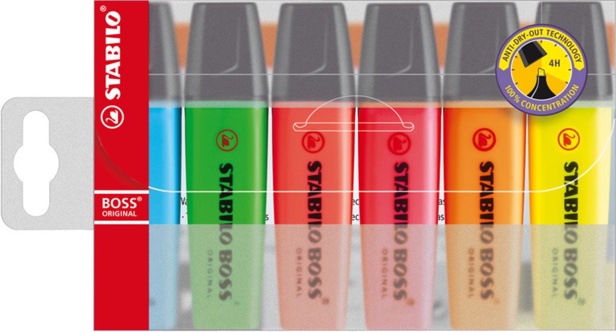 Stabilo Marker Boss Original Farbmix Er Set Textmarker