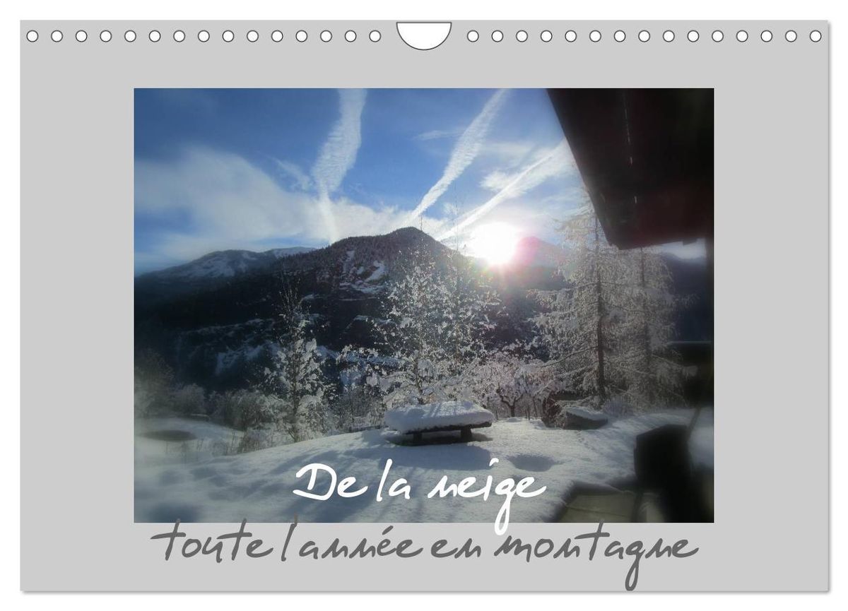 'De la neige, toute l'année en montagne (Calendrier mural 2025 DIN A4