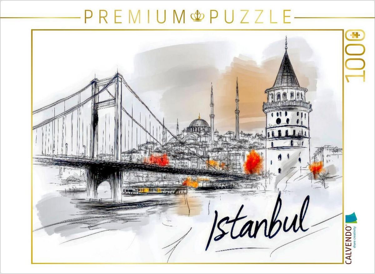 CALVENDO Puzzle Istanbul – 1000 Teile, 64x48 Cm, Premium-Qualität Mit Detailreichem Foto-Motiv