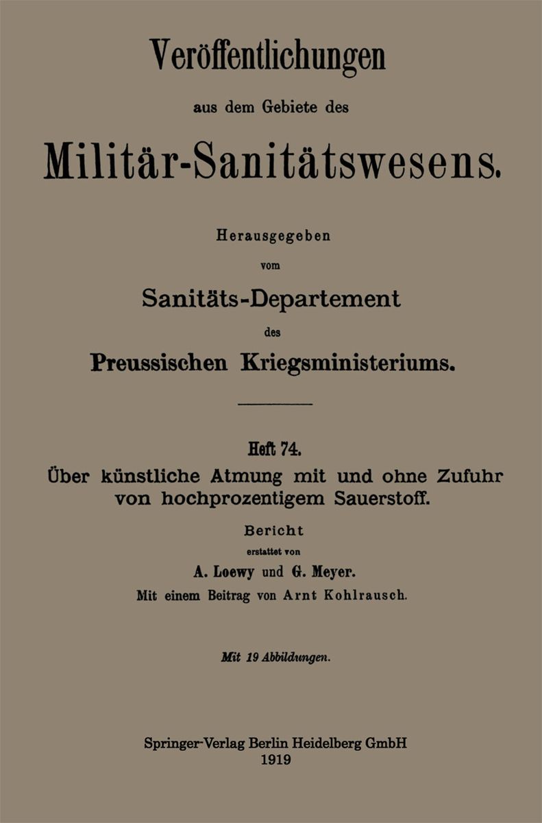 ber knstliche Atmung mit und ohne Zufuhr von hochprozentigem Sauerstoff"  online kaufen