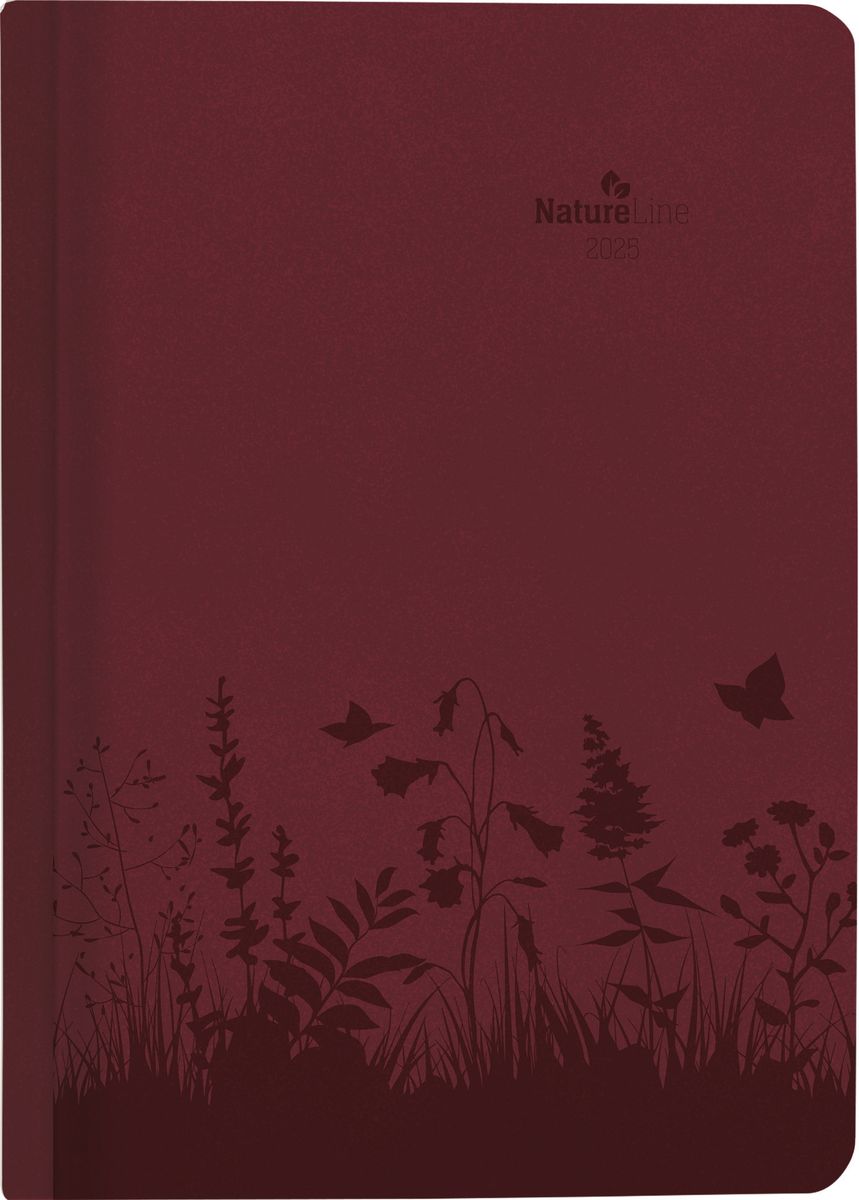 'Buchkalender Nature Line Flower 2025 TaschenKalender A5 1 Tag 1