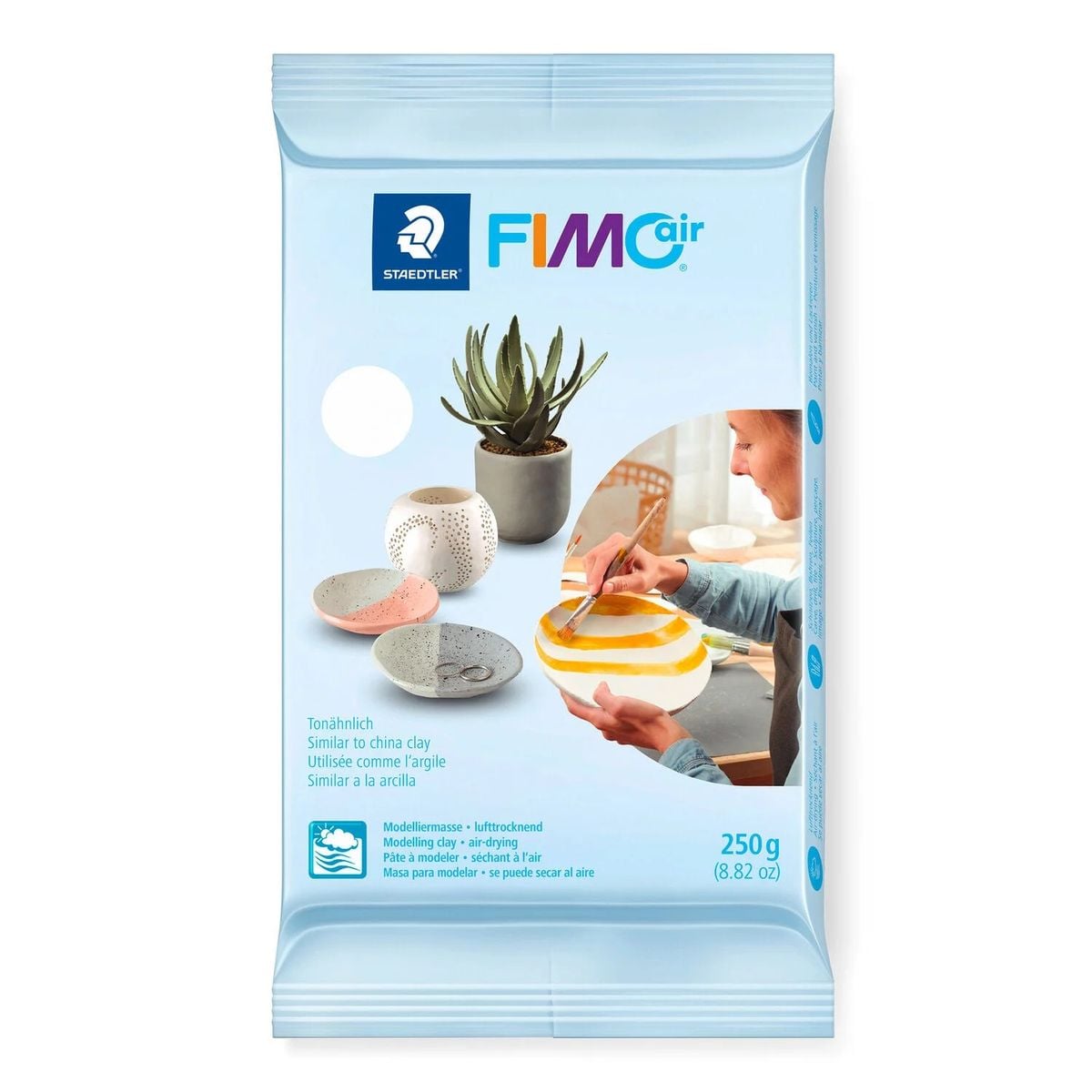 FIMO Air Light 8131-0 – Pasta Modellabile Bianca 250g, Si Asciuga All'aria, Leggera E Facile Da Dipingere Per Creazioni Fai Da Te